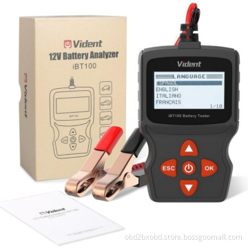 Vident iBT100 12V Battery Analyzer for Flooded AGMGEL 100-1100CCA Automotive Tester Diagnostic Tool